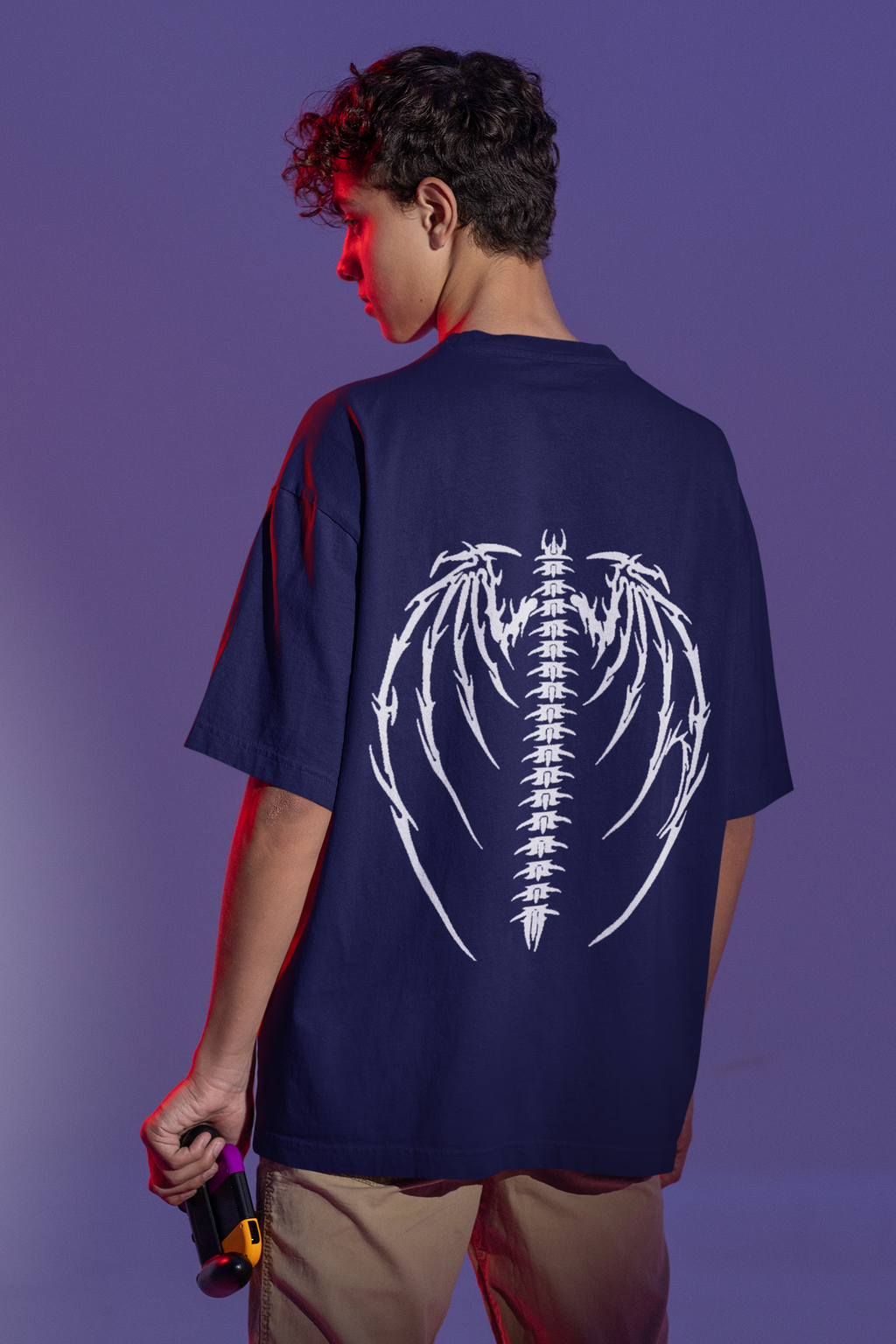 Bone bat wings Gothic Tee