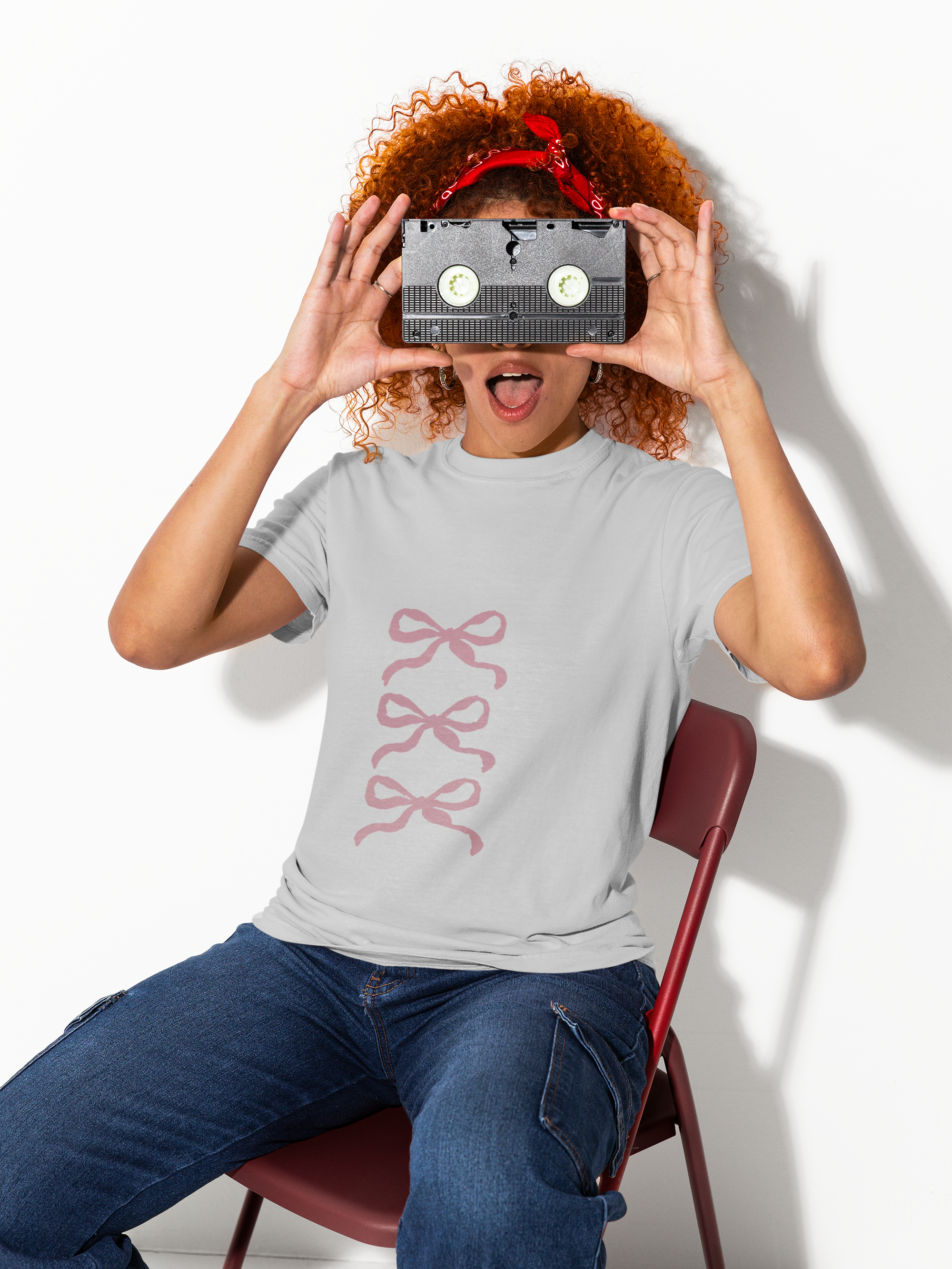 Coquette women's Pink girly Bows Tee