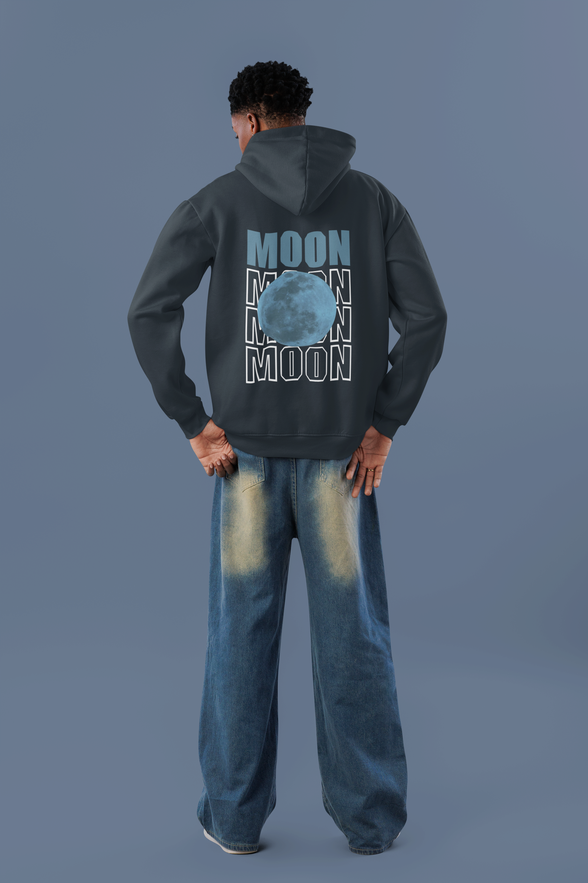 Moon typography Unisex Hoodie