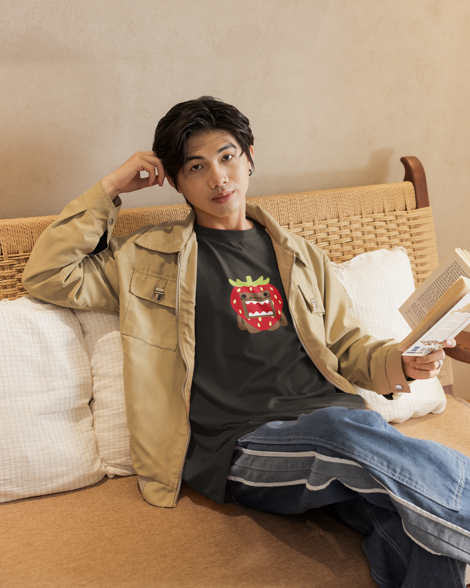 Strawberry Red Domo Males Tee